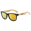 Mirrored Bamboo Two Tone Sunglasses | https://www.bestnamebadges.com
