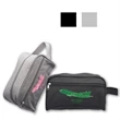 Classic Toiletry Bag w/ Handle & Side Zipper Pockets | https://www.bestnamebadges.com