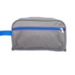 Two-Tone Travel Toiletry Bag with Colored Handle & Zipper | https://www.bestnamebadges.com