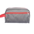 Two-Tone Travel Toiletry Bag with Colored Handle & Zipper | https://www.bestnamebadges.com