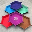 Foldable PU Leather Dice Trays | https://www.bestnamebadges.com