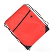 Sport Drawstring Backpack Bag With Front Zipped Pocket | https://www.bestnamebadges.com