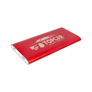 Red 8000MAH Power Bank & Wireless Anodized Aluminum Charger