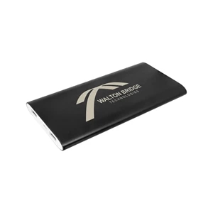 Black 8000MAH Power Bank & Wireless Aluminum Charger