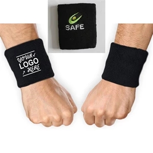 Sports Thick Solid Color Cotton Wristband/Bracer | https://www.bestnamebadges.com
