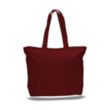 12 oz. Zipper Cotton Canvas Tote Bag (20" x 15") | https://www.bestnamebadges.com