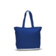 12 oz. Zipper Cotton Canvas Tote Bag (20" x 15") | https://www.bestnamebadges.com