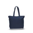 12 oz. Zipper Cotton Canvas Tote Bag (20" x 15") | https://www.bestnamebadges.com