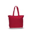 12 oz. Zipper Cotton Canvas Tote Bag (20" x 15") | https://www.bestnamebadges.com