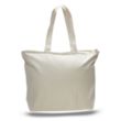 12 oz. Zipper Cotton Canvas Tote Bag (20" x 15") | https://www.bestnamebadges.com