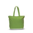 12 oz. Zipper Cotton Canvas Tote Bag (20" x 15") | https://www.bestnamebadges.com