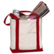 Boat Tote Bag w/ Contrasting Handles & Snap Closure 18 oz. | https://www.bestnamebadges.com