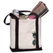 Boat Tote Bag w/ Contrasting Handles & Snap Closure 18 oz. | https://www.bestnamebadges.com
