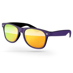Retro Mirror Brushed Wood Sunglasses