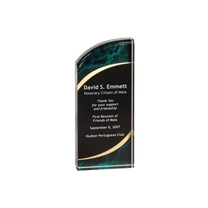 3 1/2" x 8" Marble Rounded Acrylic Award