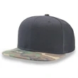 Camo snapback flat bill cap | https://www.bestnamebadges.com