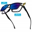 Blue Light Blocking Duo Frame W/ Snap Mirrored Lens | https://www.bestnamebadges.com