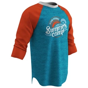 Youth Juice Crew Neck with Raglan 3/4 Sleeve Fitted Shirt 