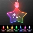 Light-up acrylic star LED necklace | https://www.bestnamebadges.com