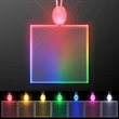 Acrylic light up square necklace | https://www.bestnamebadges.com