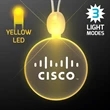 Light-up Acrylic Circle LED Necklace | https://www.bestnamebadges.com
