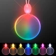 Light-up Acrylic Circle LED Necklace | https://www.bestnamebadges.com