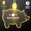 Acrylic Pig Shape Necklace with LED | https://www.bestnamebadges.com