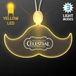 Acrylic Mustache Shape Necklace with LED | https://www.bestnamebadges.com