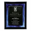 Metallic Fusion Plaque - Black/Blue | https://www.bestnamebadges.com