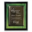 Metallic Fusion Plaque - Black/Green | https://www.bestnamebadges.com