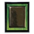 Metallic Fusion Plaque - Black/Green | https://www.bestnamebadges.com