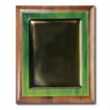 Metallic Fusion Plaque - Walnut/Green | https://www.bestnamebadges.com