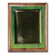 Metallic Fusion Plaque - Walnut/Green | https://www.bestnamebadges.com