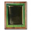 Metallic Fusion Plaque - Walnut/Green | https://www.bestnamebadges.com