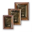 Metallic Fusion Plaque - Walnut/Brown | https://www.bestnamebadges.com
