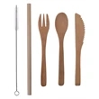 Bamboo Utensils with RPET Pouch | https://www.bestnamebadges.com
