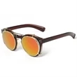 Steampunk Removable Lens Round Mirrored Sunglasses | https://www.bestnamebadges.com