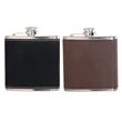 Leatherette Wrapped 6 oz. Stainless Steel Hip Flask | https://www.bestnamebadges.com