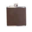 Leatherette Wrapped 6 oz. Stainless Steel Hip Flask | https://www.bestnamebadges.com