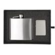 5 oz. Flask & Oil Flip Top Lighter Gift Set | https://www.bestnamebadges.com