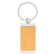 Sterling Silver Plated Bamboo Rectangle Keyring | https://www.bestnamebadges.com