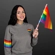 Light Up Rainbow Flag | https://www.bestnamebadges.com