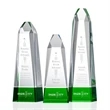 Radiant Obelisk Award - Green | https://www.bestnamebadges.com