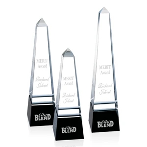 Groove Obelisk Award - Black | https://www.bestnamebadges.com