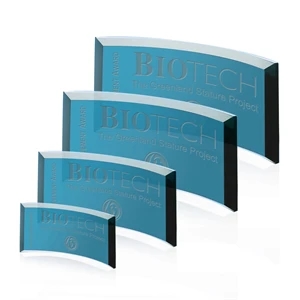 Crescent Award - Teal | https://www.bestnamebadges.com