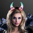 Color changing LED devil horns | https://www.bestnamebadges.com