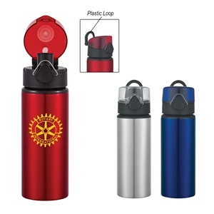 25 Oz. Aluminum Sports Bottle With Flip-Top Lid | https://www.bestnamebadges.com