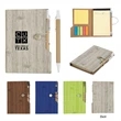 Woodgrain Look Notebook With Sticky Notes And Flags | https://www.bestnamebadges.com
