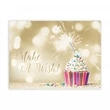 Make a Wish Cupcake Birthday Card | https://www.bestnamebadges.com