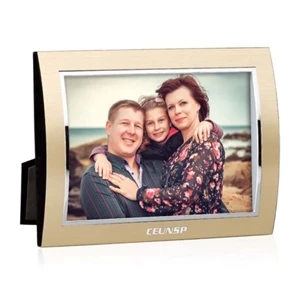Curvo Frame - Gold/Silver | https://www.bestnamebadges.com